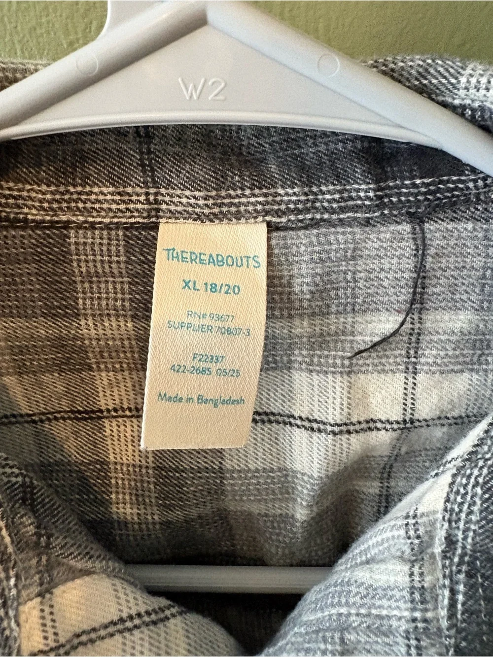 Thereabouts Gray Plaid Button-Down Shirt